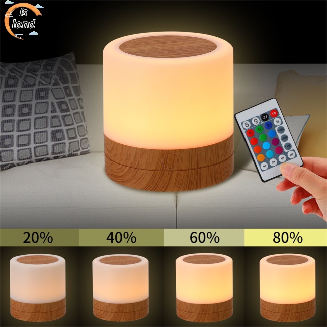 Đèn Ngủ Rgb Nhiều Màu Sắc Có Điều Khiển Từ Xa Tiện Dụng Cho Phòng Ngủ / Cắm Trại