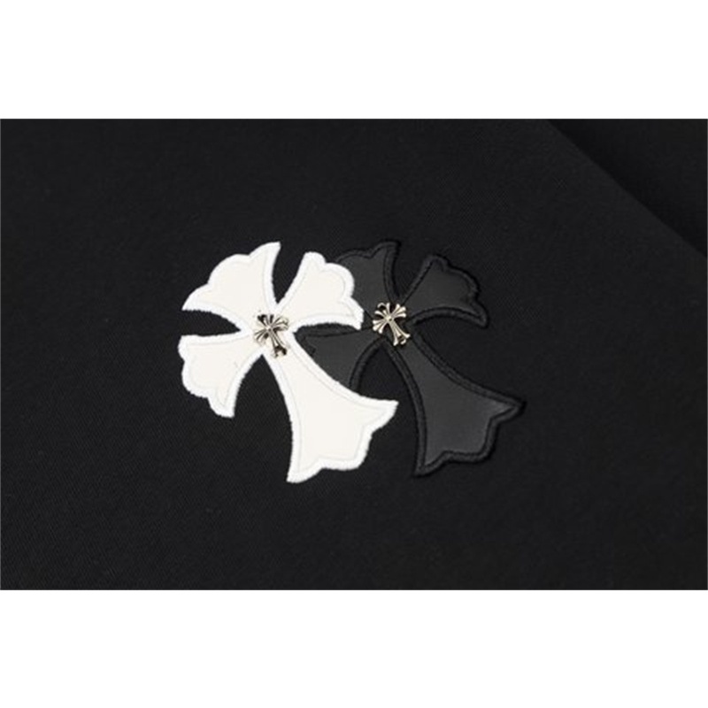 Áo Thun Tay Ngắn Chất Liệu Cotton Và Da Màu Trắng / Đen Thời Trang Cho Nam Và Nữ