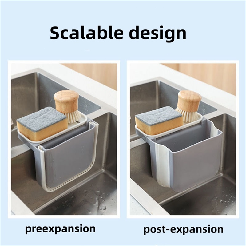 Rổ Đựng Đồ Dùng Gắn Bồn Rửa Chén Thoát Nước Tiện Dụng Cho Nhà Bếp
