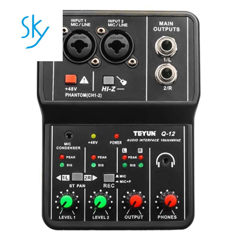 Bảng Mạch Âm Thanh TEYUN Q-12 Giao Diện 4 Kênh 48V Chuyên Dụng Cho Máy Tính Thẻ