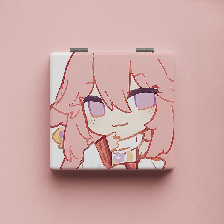 Gương Trang Điểm Gấp Gọn Genshin Va Chạm Kamisato Ayaka Yae Miko Sangonomiya Kokomi Ningguang