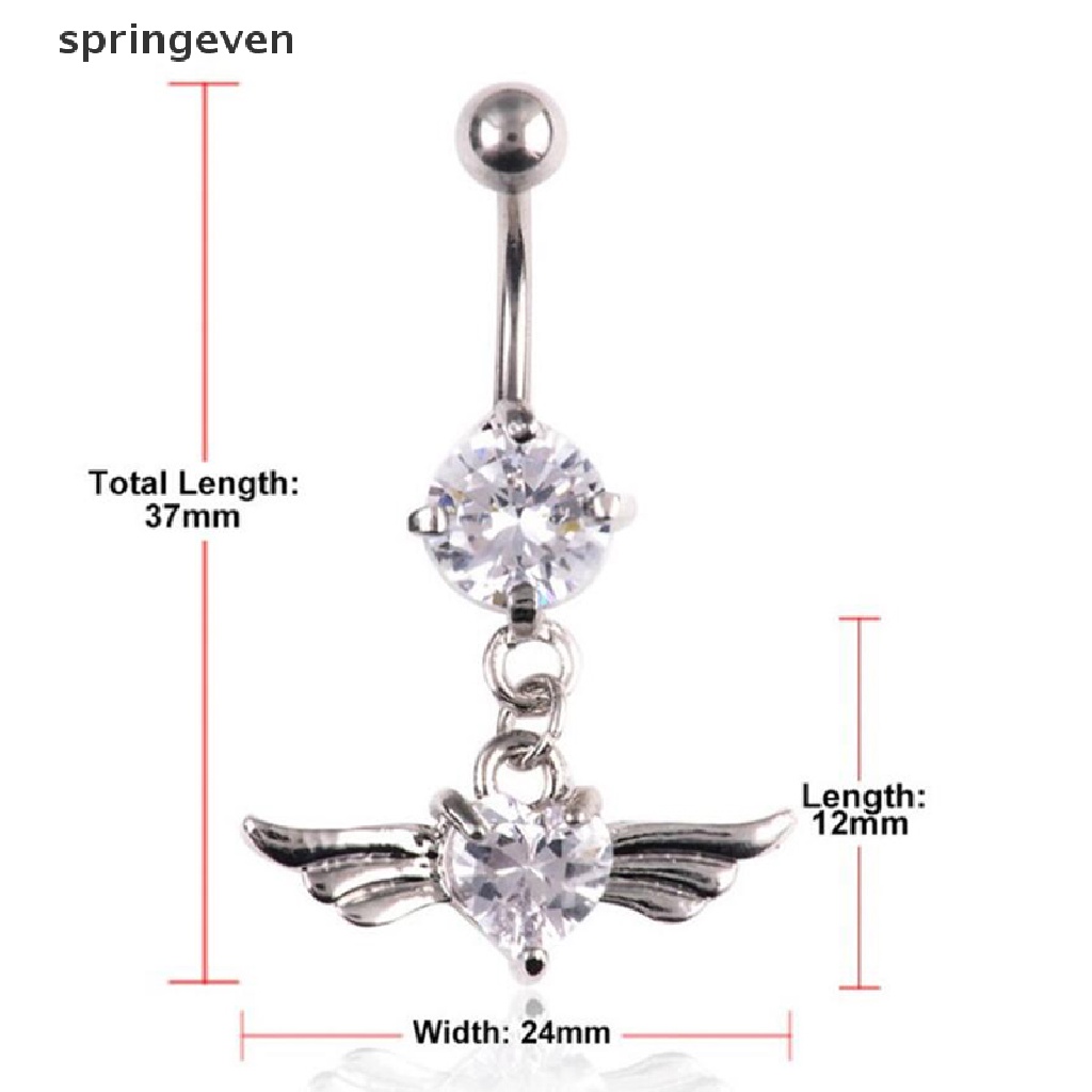 Khuyên RốN HìNh Tim ĐíNh Đá 14G