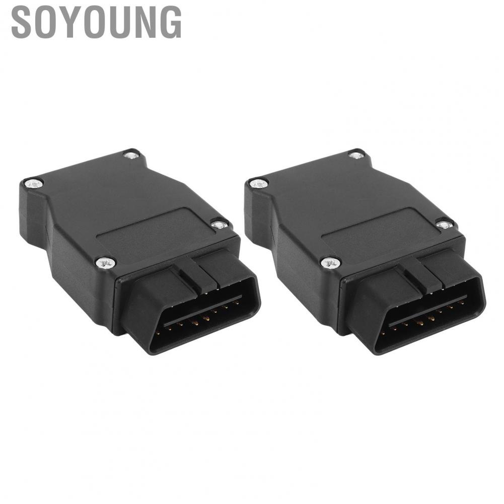 Soyoung Diagnostic Connector  2Pcs Lightweight OBD2 16 Pin Adapter ABS Plastic Anti Crack Wear Resistant Portable for F Series E Tool
