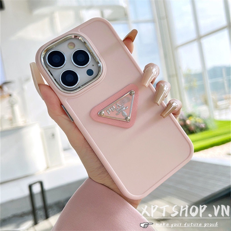 Ốp Điện Thoại Màu Hồng Trơn Đơn Giản Cho iphone 15 14 13 12 11promax xr ix