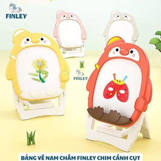 Bảng vẽ cho bé nam châm gấp gọn FINLEY cánh cụt - khủng long, gấu Bear xám trắng, bảng vẽ nam châm học sinh