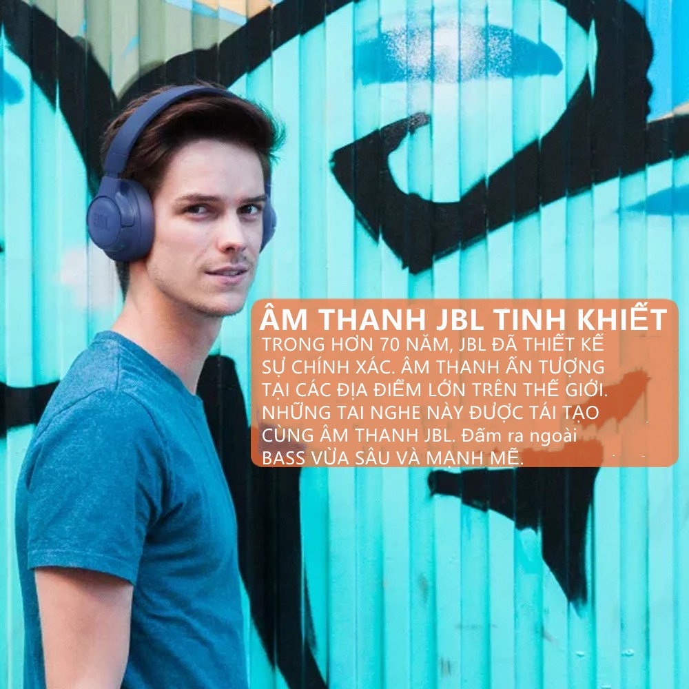 Tai nghe không dây Jbl Tune 700bt Tai nghe Bluetooth chống mồ hôi thể thao có micrô