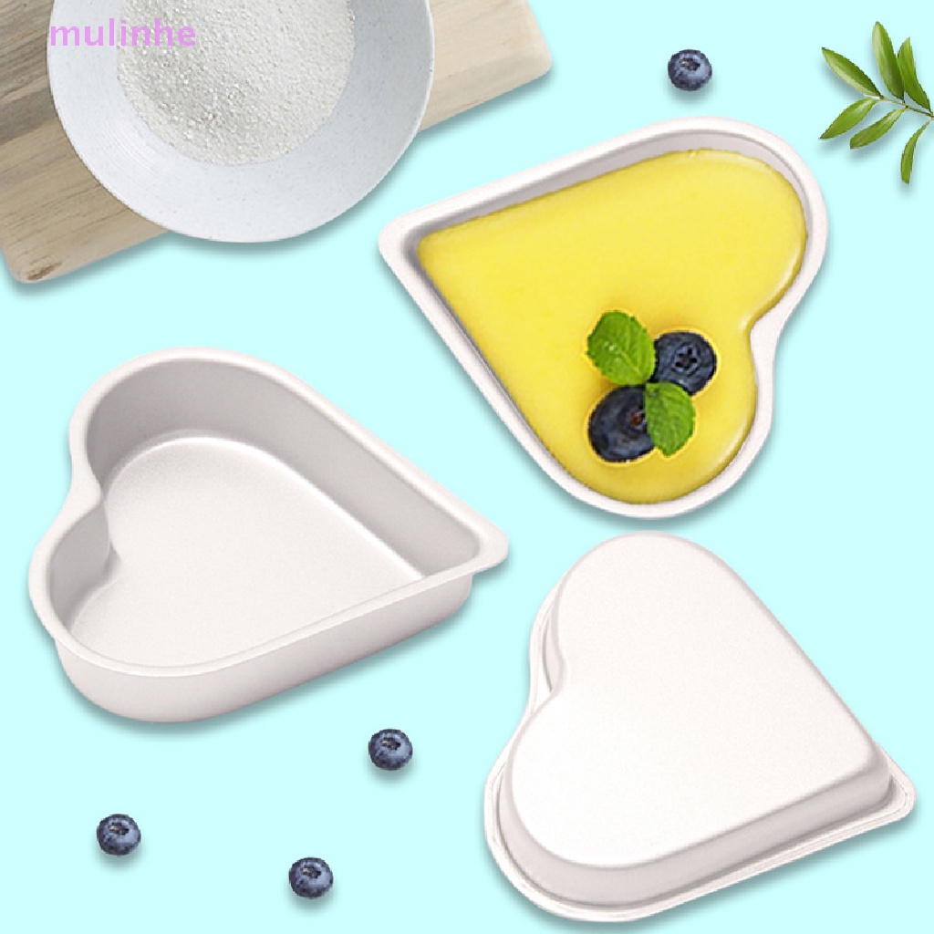 Khuôn Nướng Bánh Mini Chống Dính Hình Trái Tim Bằng Thiếc