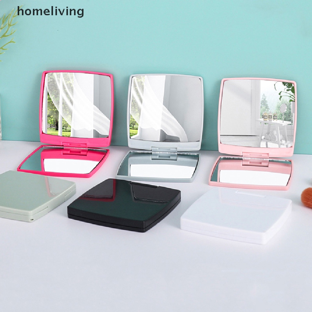 Gương Trang Điểm Mini Hai Mặt Hình Vuông Có Thể Gập Lại