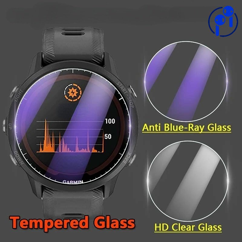 Kính Cường Lực Bảo Vệ Màn Hình Chống Dấu Vân Tay Màu Tím HD Cho Garmin Forerunner Series