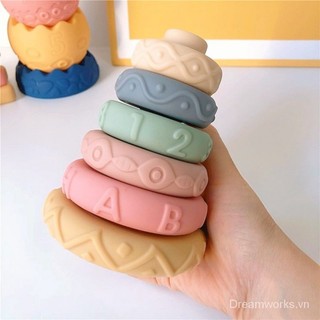 Đồ chơi khối cao su mềm dành cho bé 6-12 tháng 6-8 tháng tuổi