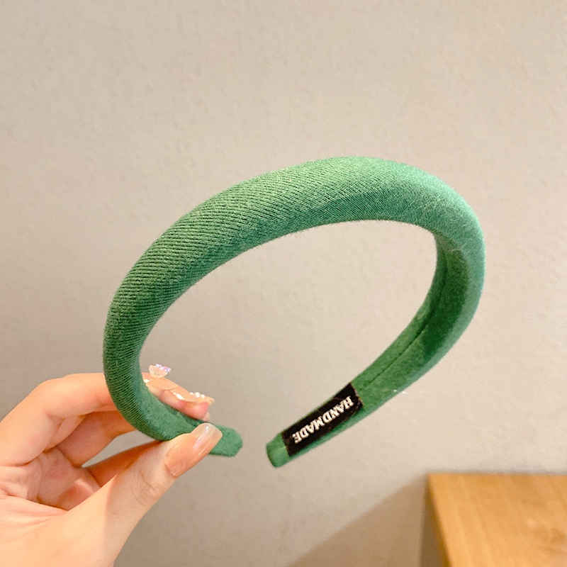 Băng Đô Cài Tóc Xốp Màu Cà Phê Trà Sữa Hình Đầu Lâu Đính Ngọc Trai Thời Trang Nhật Hàn