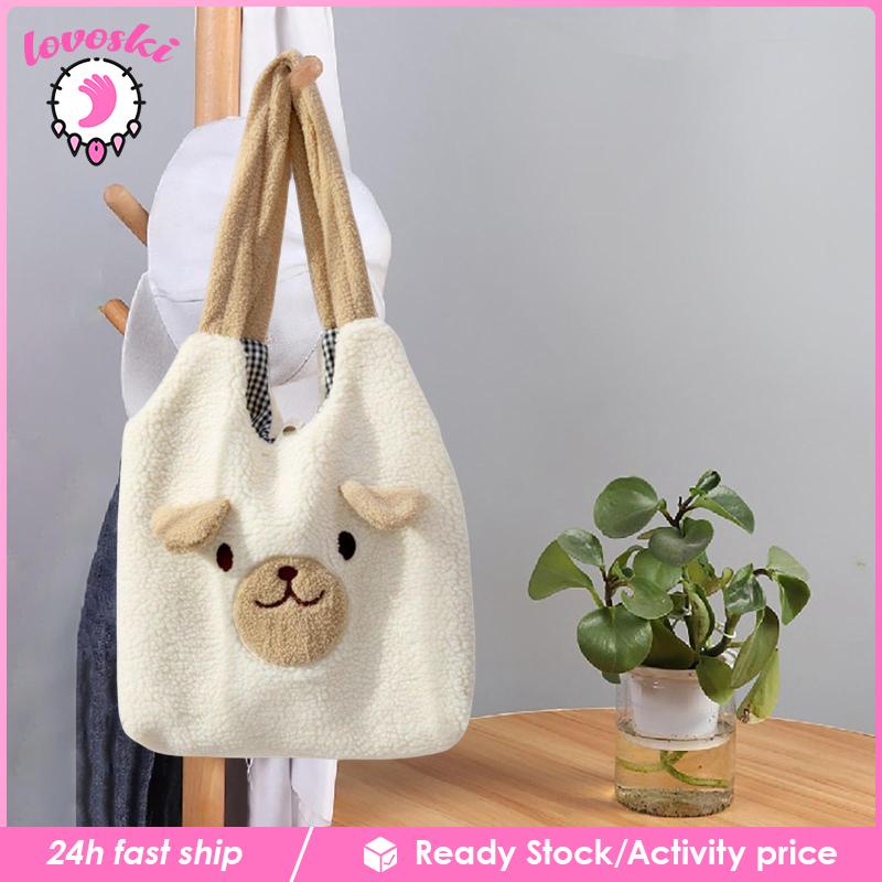 [Lovoski] Túi Xách Đeo Vai Bằng Lông Nhung Thời Trang Du Lịch Hàng Ngày Cho Nữ