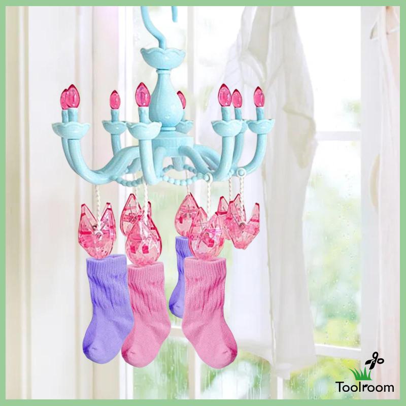 Móc Phơi Quần Áo Kèm Kẹp Phơi Khô Tiện Dụng