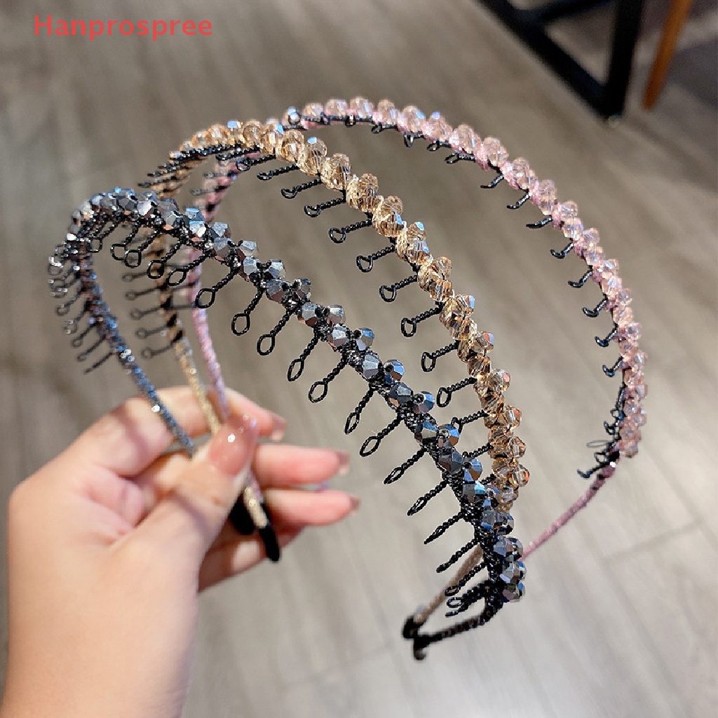 Kẹp Tóc Đính Đá Pha Lê Kim Loại Nhẹ Có Răng Chống Trượt Thời Trang Cho Nữ