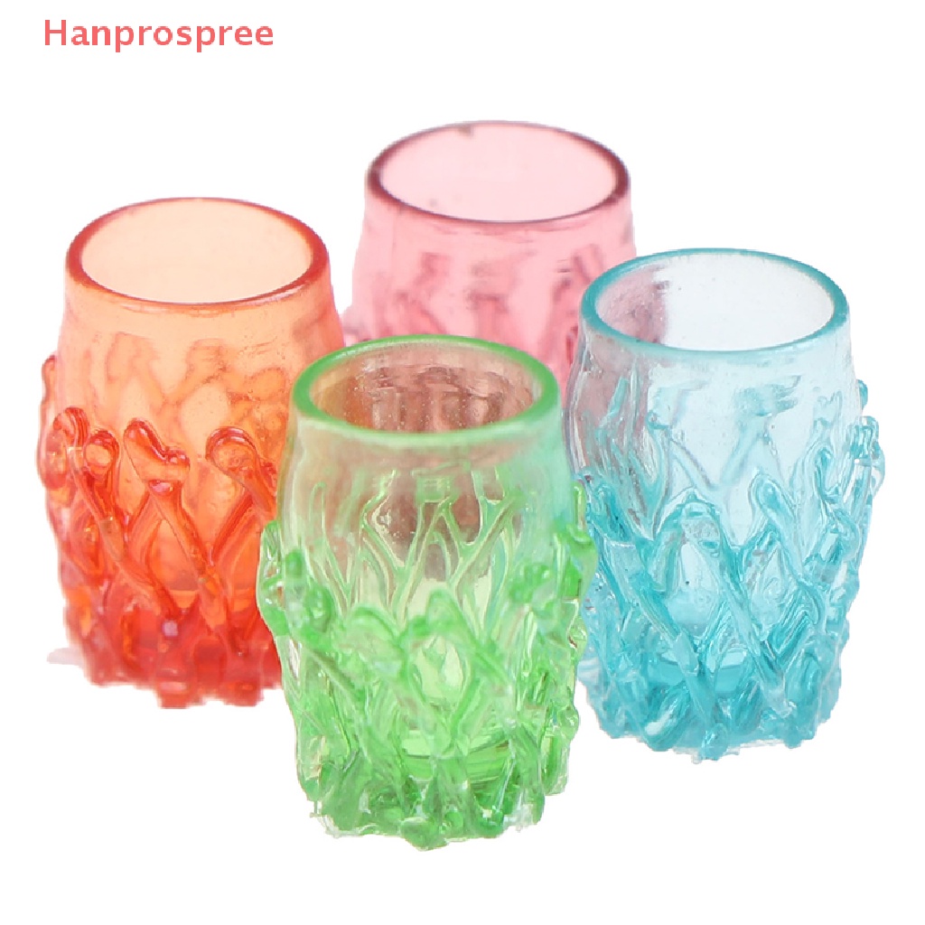 Set 4 Ly Nước Mini Bằng Nhựa Resin Tỉ Lệ 1: 12 Trang Trí Nhà Búp Bê