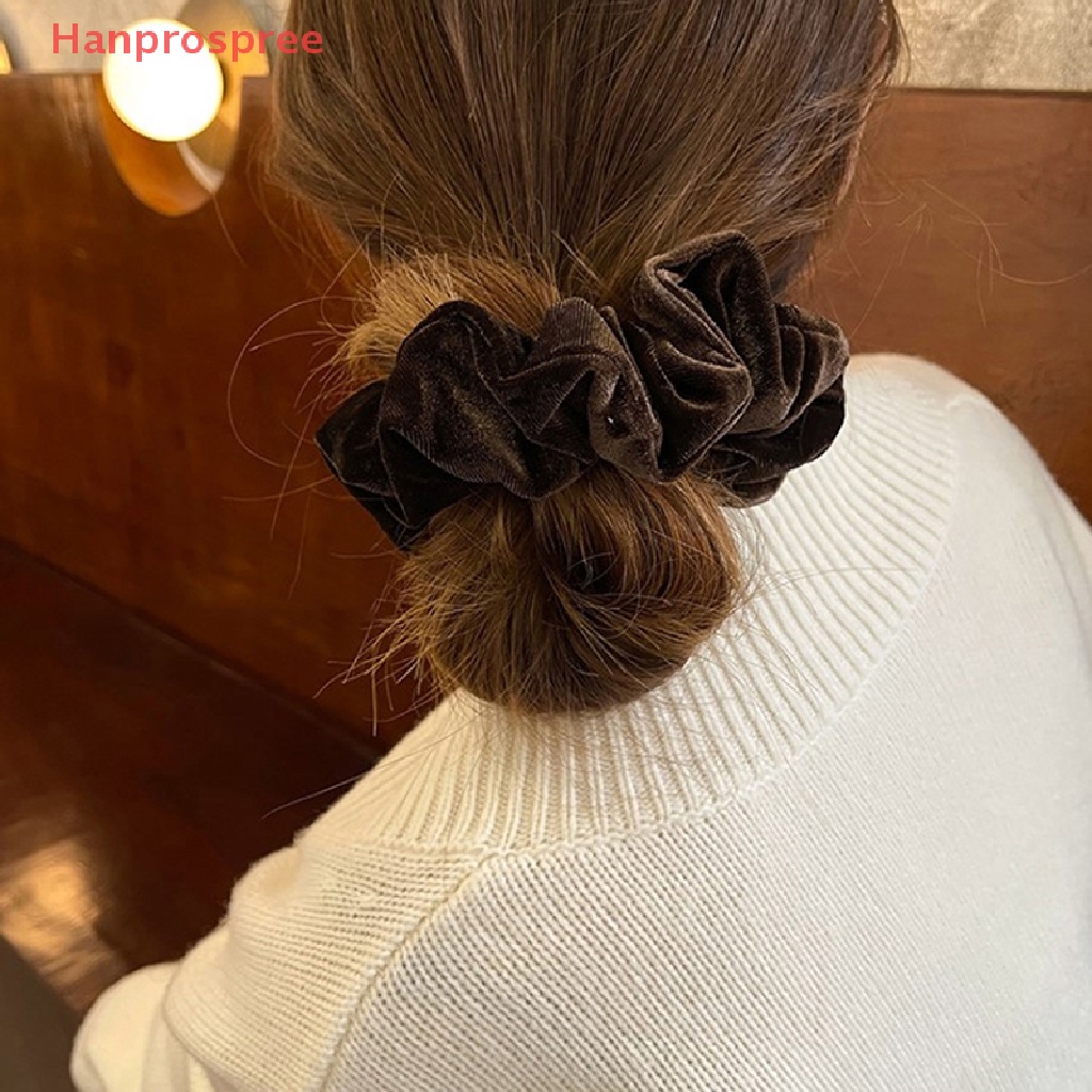 Dây Buộc Tóc Cao Su Co Giãn Bọc Nhung Thời Trang Cổ Điển Cho Nữ