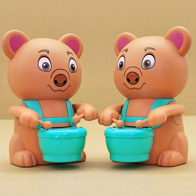 Đồ Chơi Lên Dây Cót Hình Gấu Dễ Thương Cho Bé 1-4 Tuổi