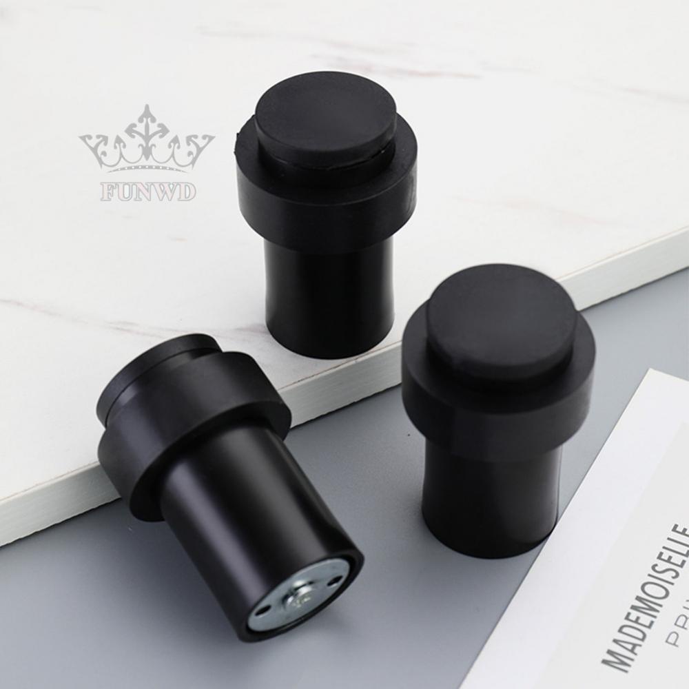 【FUNWD】Rubber Catch Door Stopper Stainless Steel Rubber Bumper Floor Mounted Door Stop