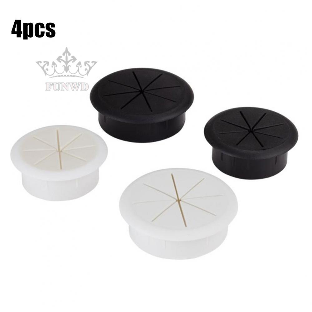 【FUNWD】Cable Cord Grommet Computer Desk Cable Cover Innovation Practical Flexible Cable