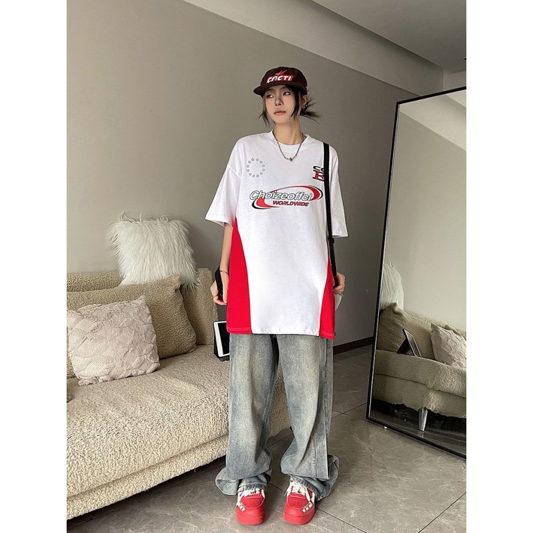 Áo Thun Tay Ngắn Cổ Tròn Dáng Rộng Phong Cách Retro Thời Trang Mùa Hè Cho Nam Và Nữ