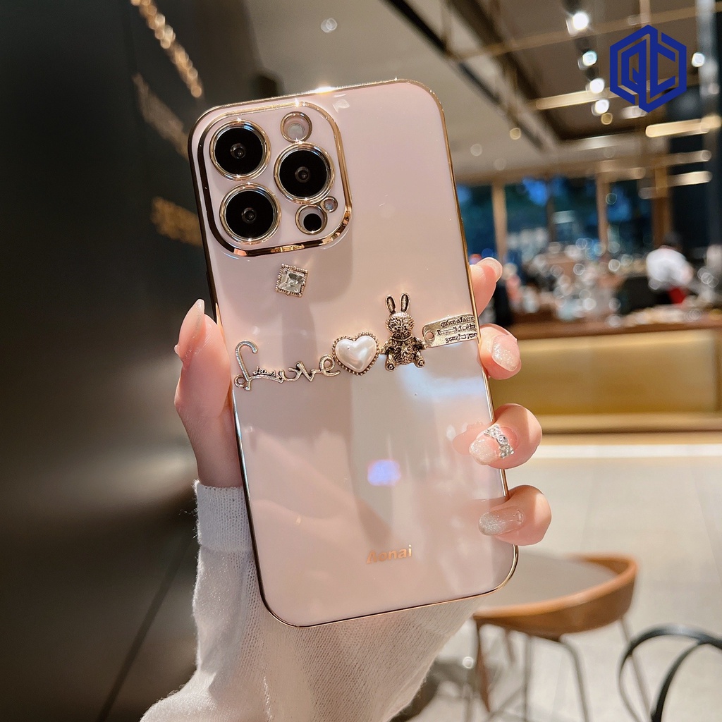 Ốp Điện Thoại Silicon Hình Thỏ 3D Chống Rơi Cho IPhone 14Pro Max 13 Pro Max Ins 12 Pro Max 11 Pro Max Xsmax Xr X XS 8 7Plus