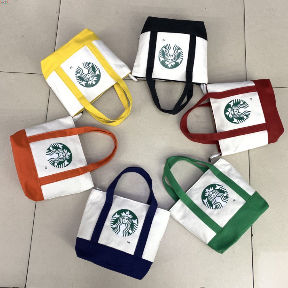 Starbucks Túi Vải Bố Túi Đựng Hộp Cơm Di Động Nhật Bản Túi Bento Hàn Quốc Túi Đa Năng Cho Mẹ Giảm Giá Hấp Dẫn