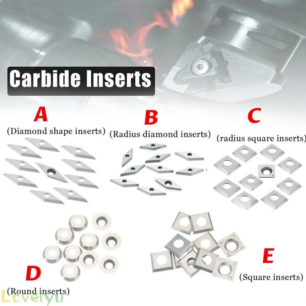 ⭐2023 ⭐10pcs Wood Turning Carbide Inserts for Lathe Tool Holder Indexable Chisel Cutter