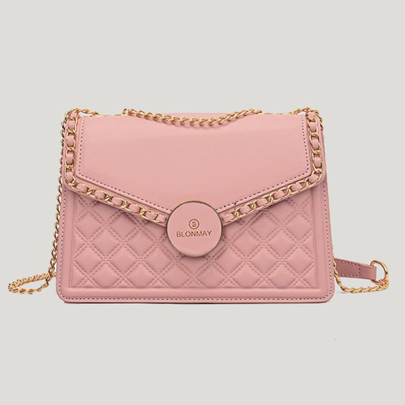 Túi Đeo Vai Dây Xích Khóa Nam Châm Đơn Giản Thời Trang Cho Nữ