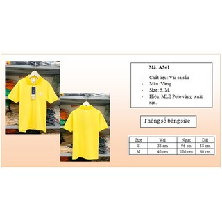 Áo MLB Polo vàng A341