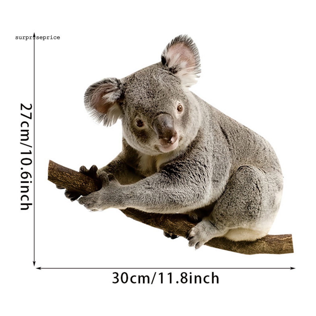 Sticker PVC Dán Tường / Cửa Sổ In Hình Gấu Koala Graffiti Chống Nước Trang Trí Phòng Bé