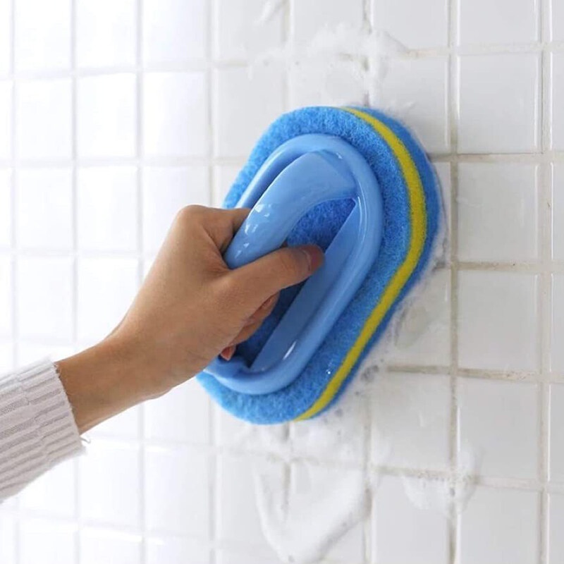 Bàn chải mút xốp vệ sinh đa năng thiết kế tay cầm tiện lợi 16x9.5x3cm