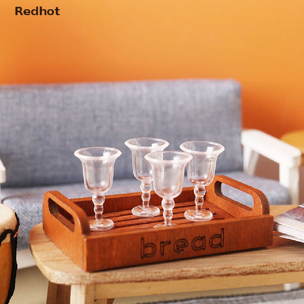 Bộ 4 Ly Rượu Thu Nhỏ Trang Trí Nhà Búp Bê