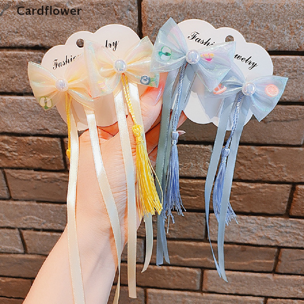 Bộ 2 Kẹp Tóc Nơ Tua Rua Phong Cách Trung Hoa Dễ Thương Cho Bé Gái