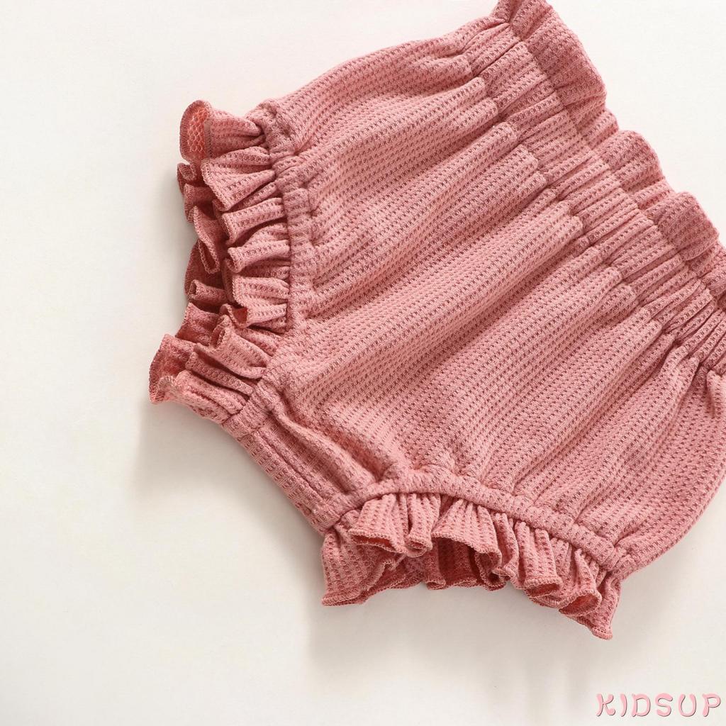 Set Đồ Mùa Hè 3 Món Gồm Áo Không Tay In Họa Tiết Hoa + Quần Ngắn Màu Trơn + Băng Cài Đầu Cho Bé Gái