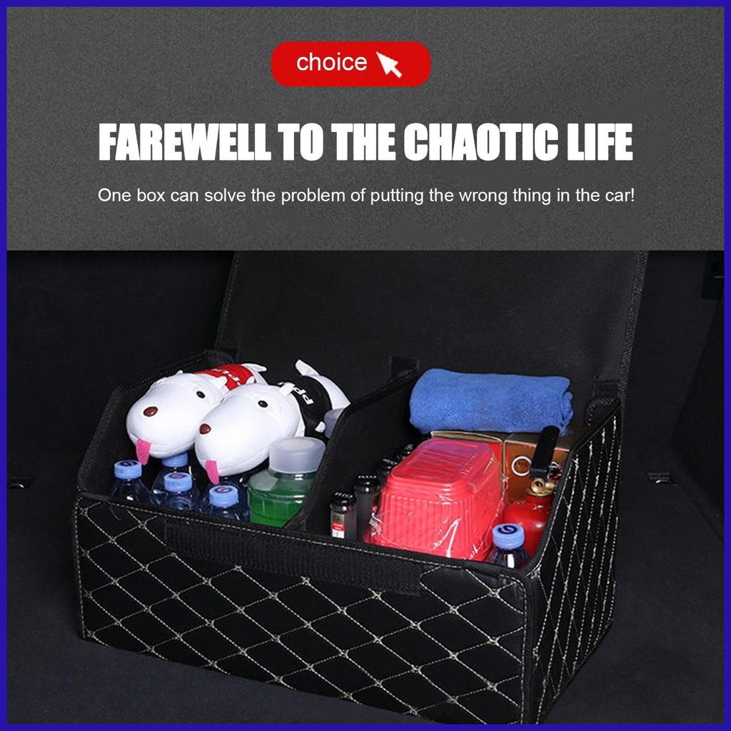 Túi Da Đựng Dụng Cụ Đa Năng Sức Chứa Lớn Gấp Gọn Được Cho Xe Hơi