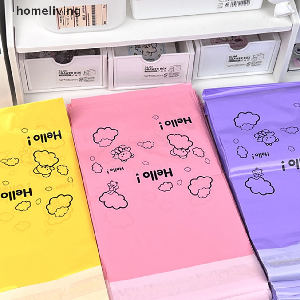 Bộ 10 Túi Đựng Đồ Chống Thấm Nước Tự Dính Họa Tiết Gấu Nhiều Màu Sắc Dễ Thương