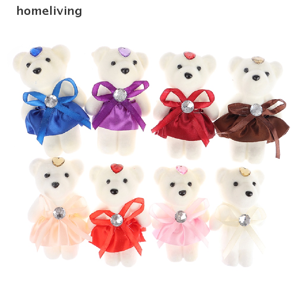 Set 10 Búp Bê Gấu Bông Hoạt Hình 12cm Trang Trí Tiệc