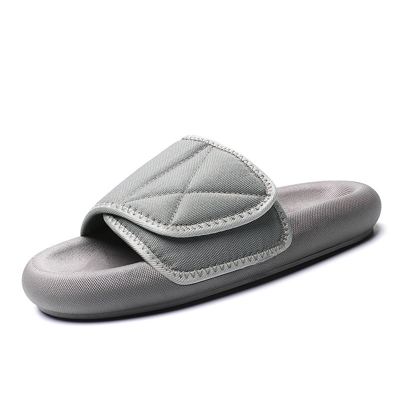 ❤Mùa hè phiên bản Hàn Quốc Cặp đôi Đông Nam Á dừa giản dị Velcro dép đi biển rộng chân