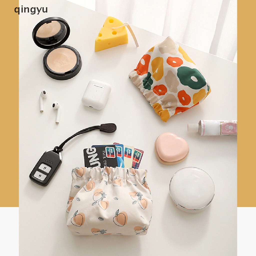Túi Đựng Mỹ Phẩm / Thẻ / Tai Nghe / Son Môi Di Động qingyu Ins