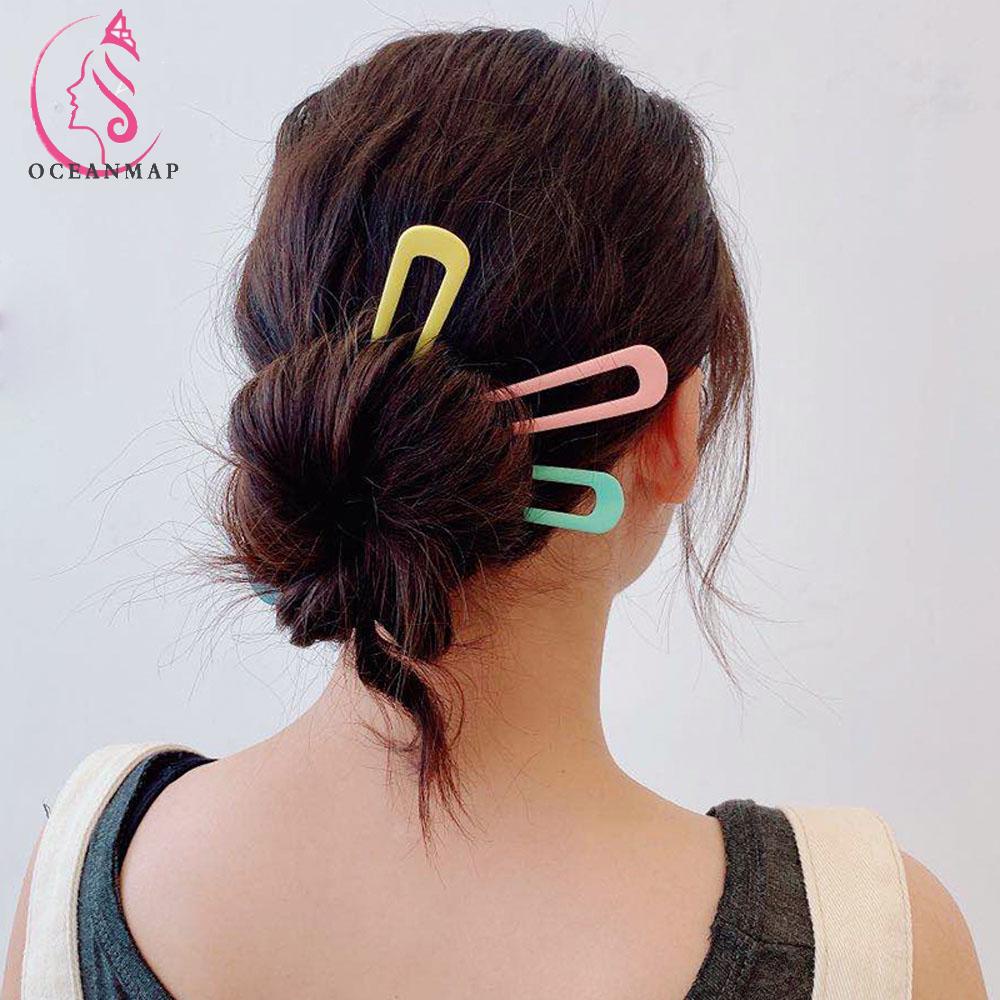 (Hàng Mới Về) Kẹp Tóc Hình Chữ U Nhiều Màu Sắc Tiện Dụng