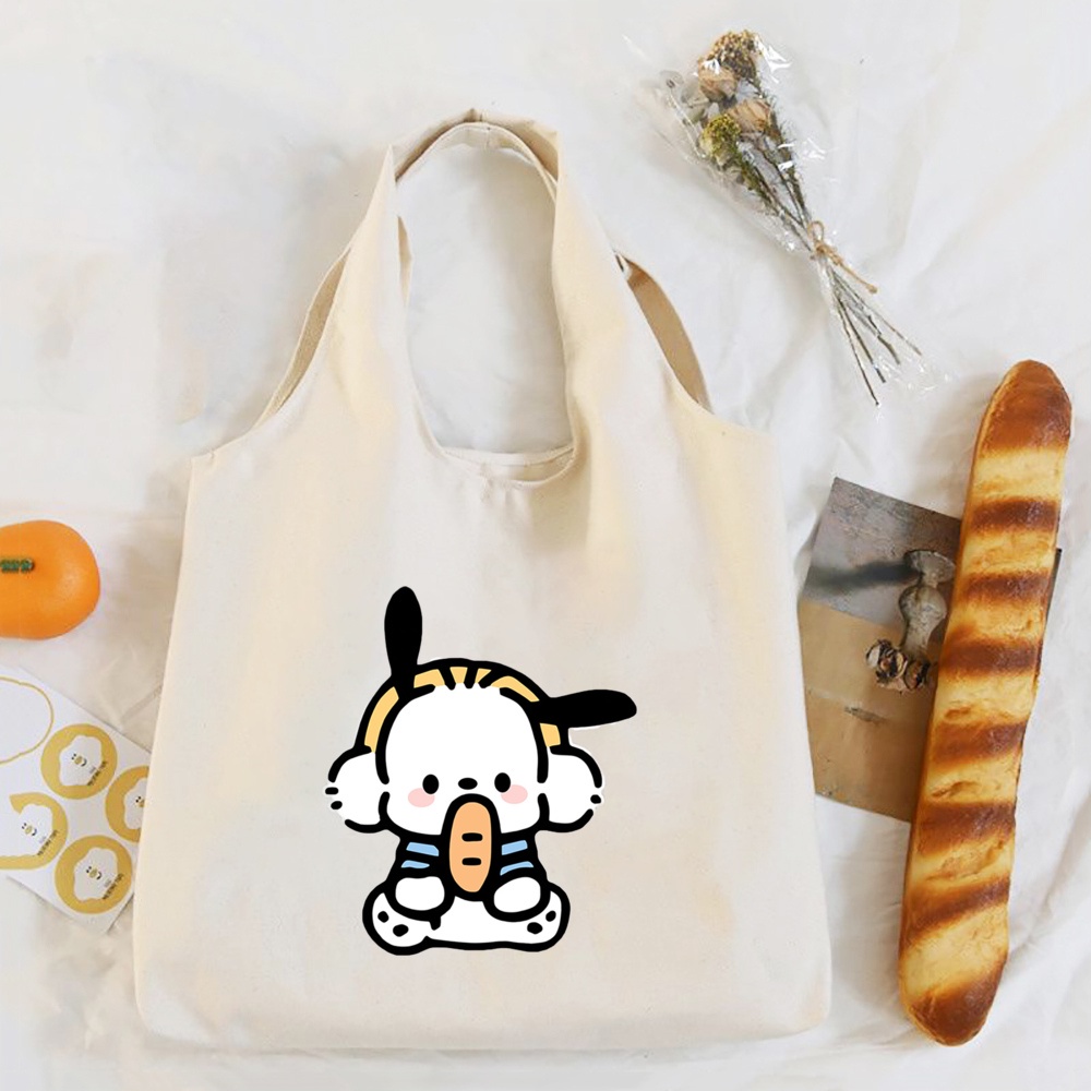 Kuromi Túi vải In Họa Tiết Hoạt Hình Cho Nữ