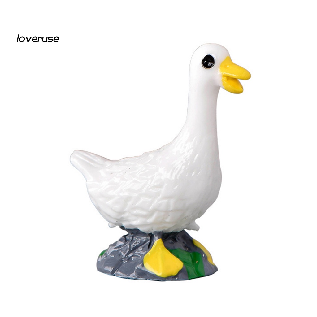 Set 2 Mô Hình Vịt Con Mini Bằng Nhựa Dùng Để Trang Trí Tiểu Cảnh