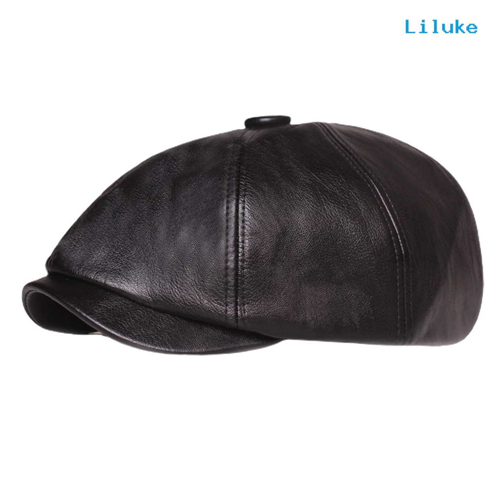 Nón Beret Da Giả Thời Trang Retro Cá Tính Cho Nam