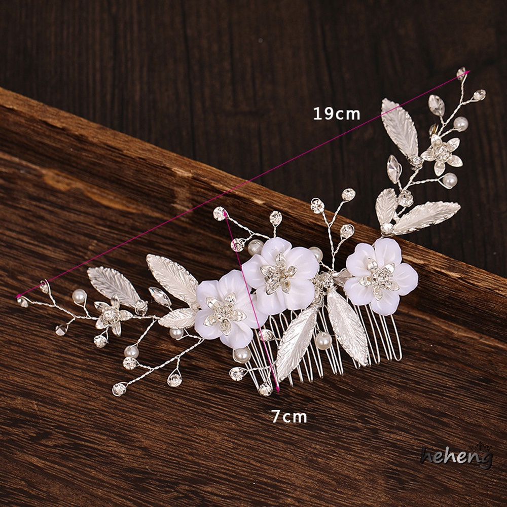 Lược Cài Tóc Trang Trí Hình Chiếc Lá Đính Đá Cho Tiệc Sinh Nhật / Sân Khấu