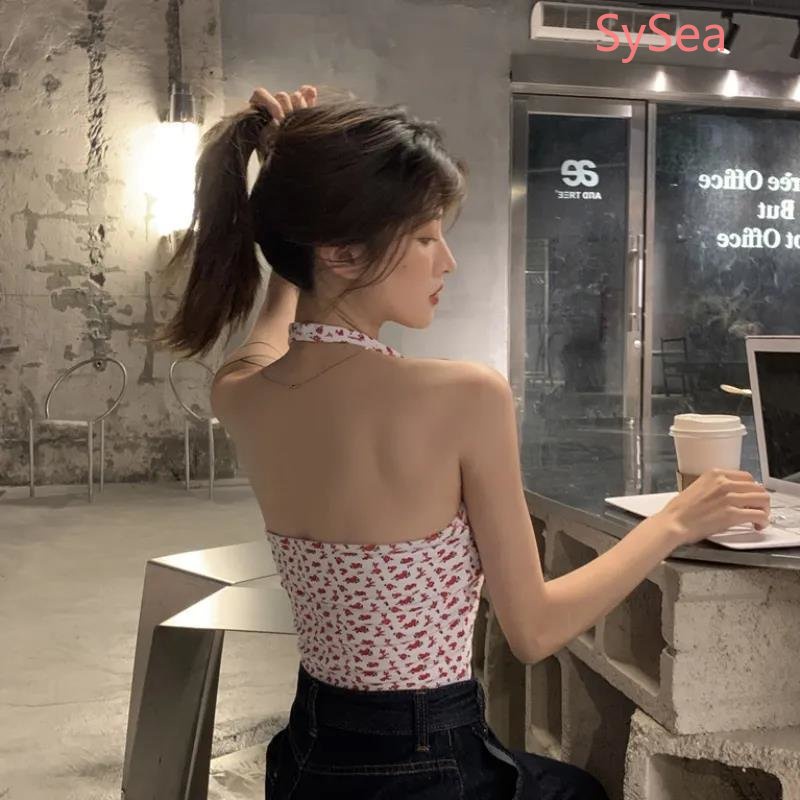 Áo Hai Dây Cổ Chữ V Họa Tiết Hoa Quyến Rũ Thời Trang Hè Cho Nữ