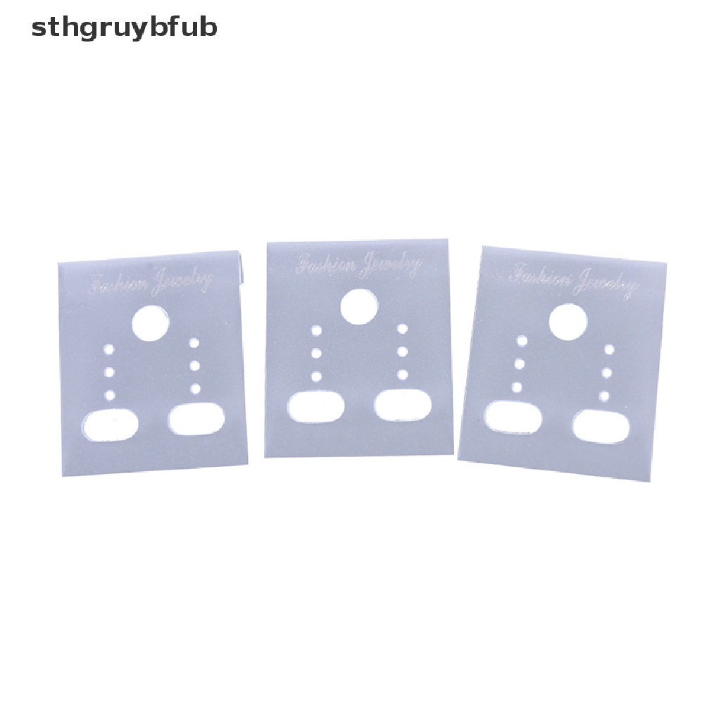 Set 100 Tấm Thẻ Treo Trưng Bày Bông Tai Bằng Nhựa Trong Suốt Chuyên Nghiệp