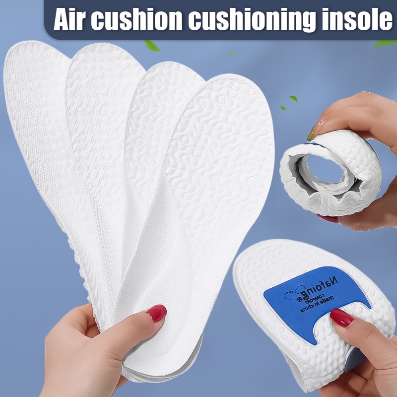 Đệm Lót Giày Thể Thao Bằng Silicon Cao Su Non Mềm Mại Thấm Hút Mồ Hôi Thoáng Khí Thoải Mái Cho Nam Và Nữ