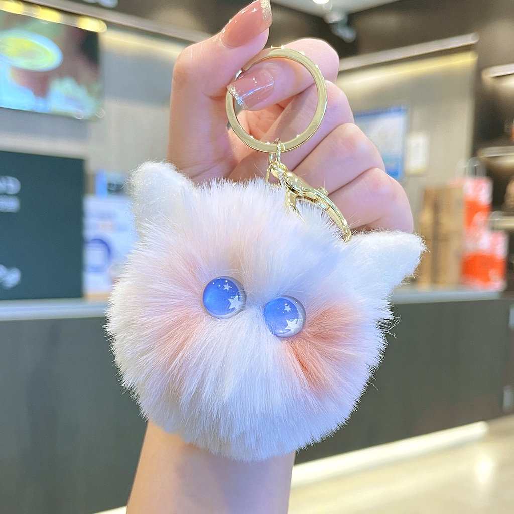 Móc Khóa Hình Mèo Nhồi Bông Dễ Thương Sáng Tạo