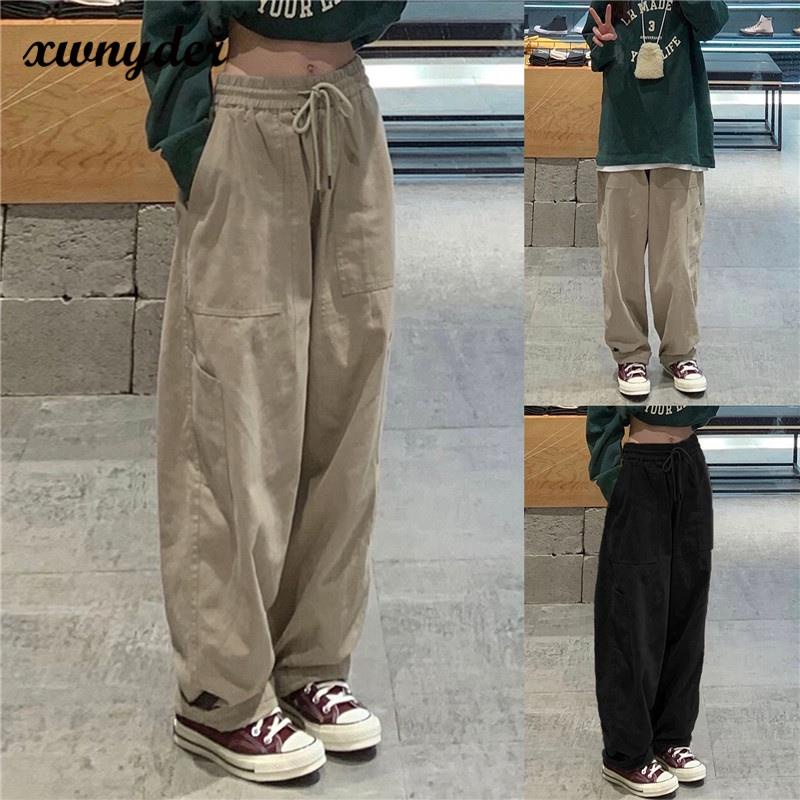 Quần Baggy Lưng Cao Phong Cách HIP HOP Mỹ Cổ Điển Thời Trang Unisex Y2K