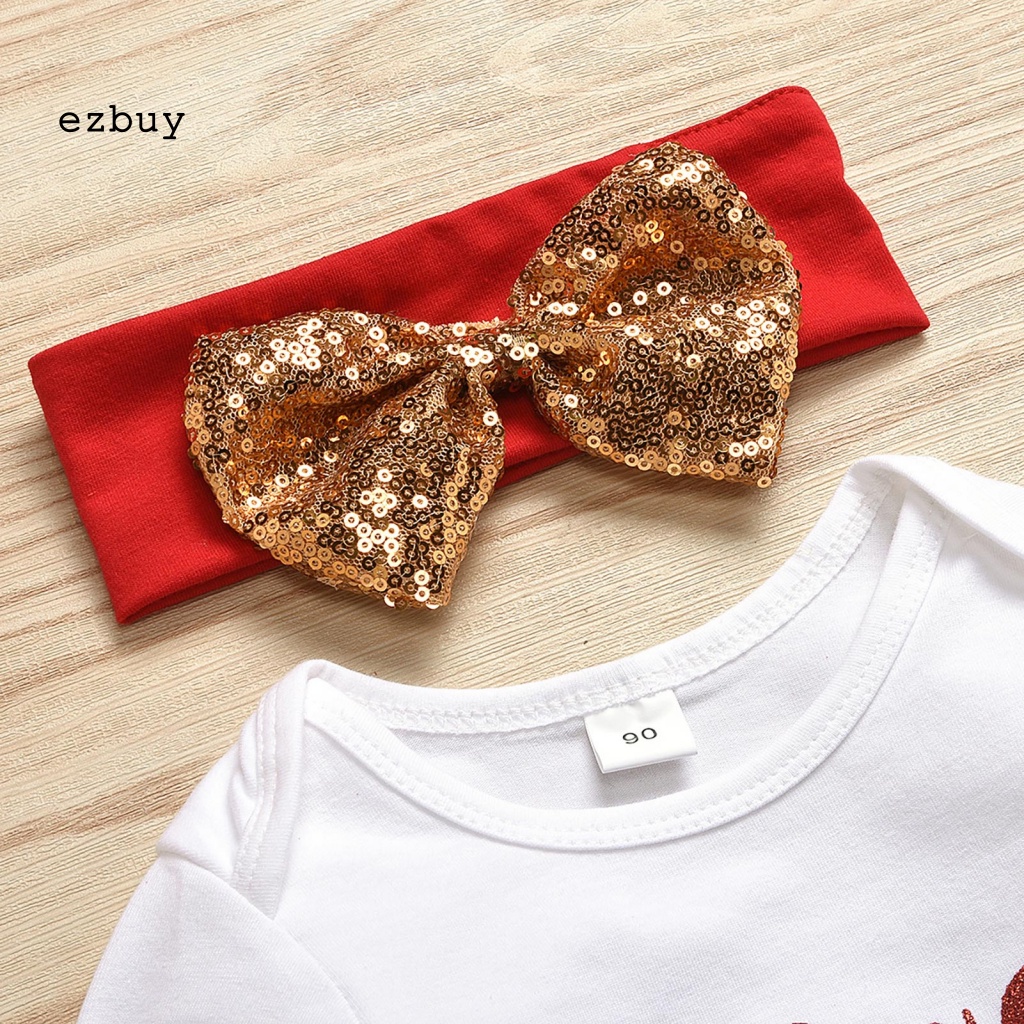 Bộ 4 Món Áo Liền Quần Tay Dài + Chân Váy + Băng Đô Mềm Mại Thời Trang Giữ Ấm Cho Bé Ngày Valentines